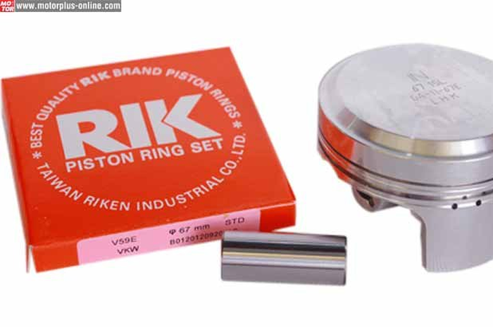 Piston jenis forging lebih tahan panas dan kompresi tinggi. Makin bagus lagi jika piston forging satu ring alias hanya memiliki 1 ring kompresi di seher yang minim gesekan. Power, pasti ikut terdongkrak. Nah, Tomo Speed Shop (TSS) coba tawarkan part 