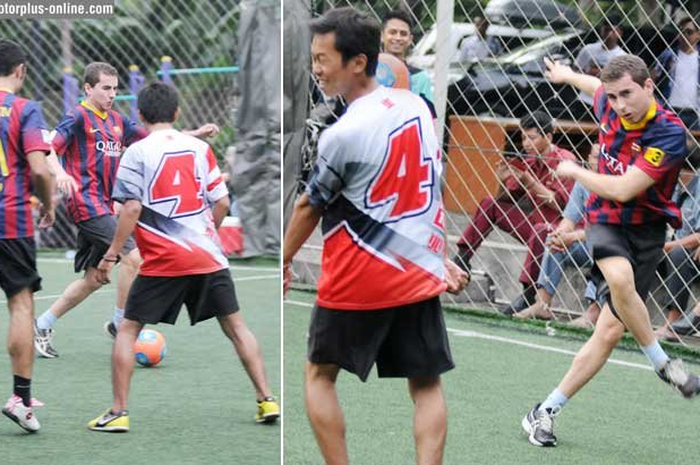 Jorge Lorenzo Selalu Tantang MOTOR Plus Main Futsal dan Ngegas Bareng