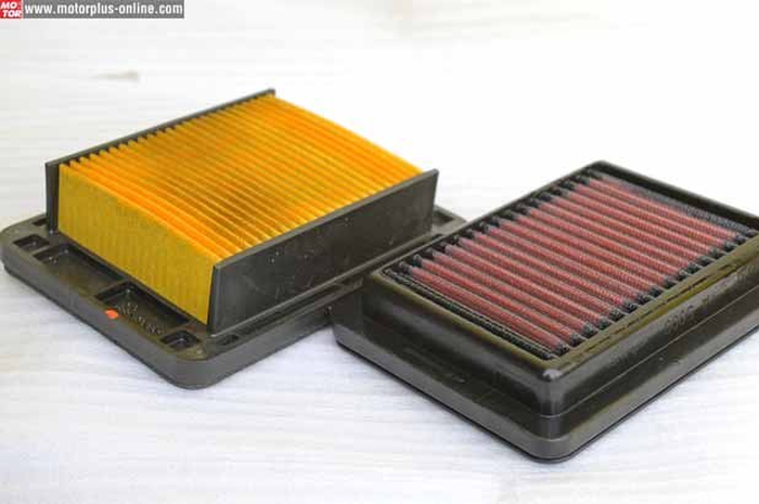 Filter udara tipe replacement untuk Yamaha YZF-R25, masih susah dicari. Kali ini, K&N sudah bikin khusus untuk motor 250 cc lansiran Yamaha itu. Part ini dijual Jiester Motomodification Shop di Jl. Arteri Kelapa Dua No. 5A, Kebon Jeruk, Jakarta Barat