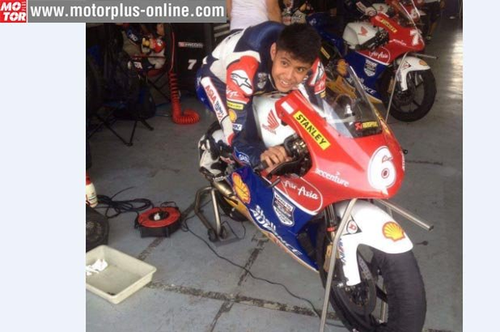 Irfan Ardiansyah pembalap tim Astra Honda Racing Team (AHRT) menjadi yang tercepat di free practice 1 Shell Advance Asia Talent Cup (SAATC) yang berlangsung di sirkuit Sepang, Malaysia, hari ini (13/5)