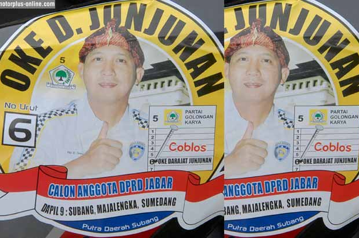 Mantan Ketua IMI Jawa Barat, Oke D. Junjunan, akan maju di pemilu anggota DPRD Jawa Barat tahun depan. Eks crosser era 1990-an ini membawa partai Golkar. Oke akan mewakili partai berlambang beringin itu di daerah pemilihan Subang, Majalengka, dan Sum