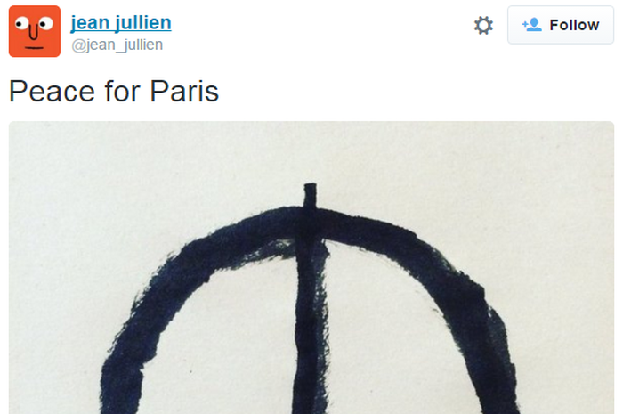 Simbol “Peace for Paris” Dibuat dalam Semenit