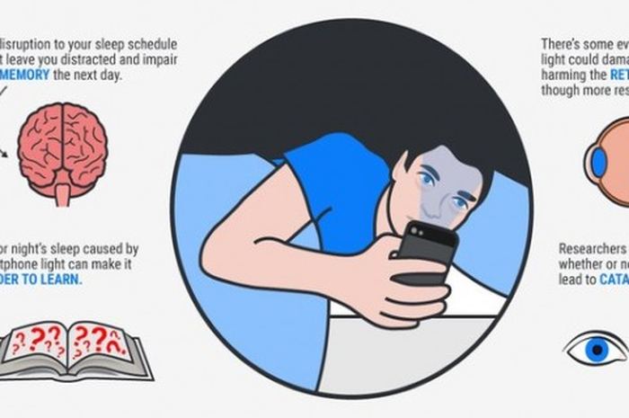 Jika Anda masih menggunakan ponsel hingga satu jam sebelum tidur, kualitas tidur akan menurun dan kesehatan pun terpengaruh secara jangka panjang.