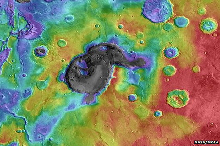 Gunung Berapi Raksasa di Mars Meledak Dahsyat