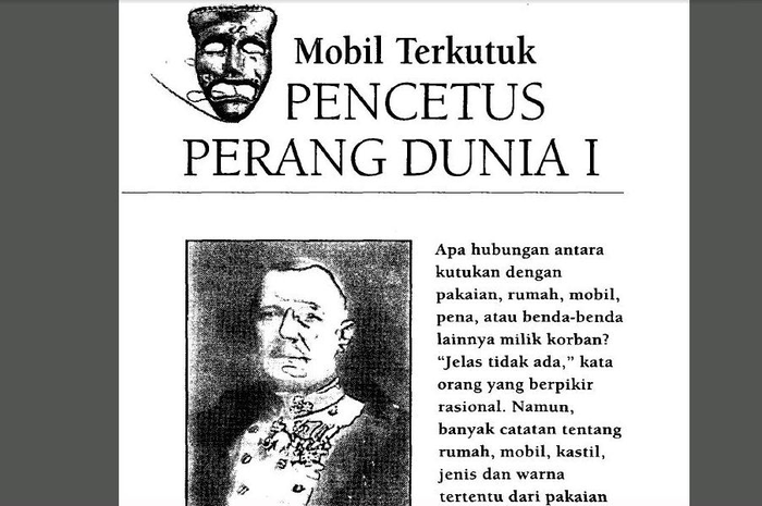 Mobil Terkutuk Pencetus Perang Dunia I