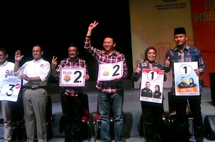 Inilah pasangan cagub-cawagub yang bertarung dalam Pilkada DKI 2017.