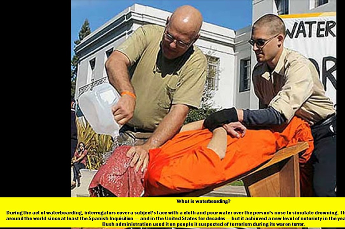Teknik penyiksaan waterboarding ala CIA