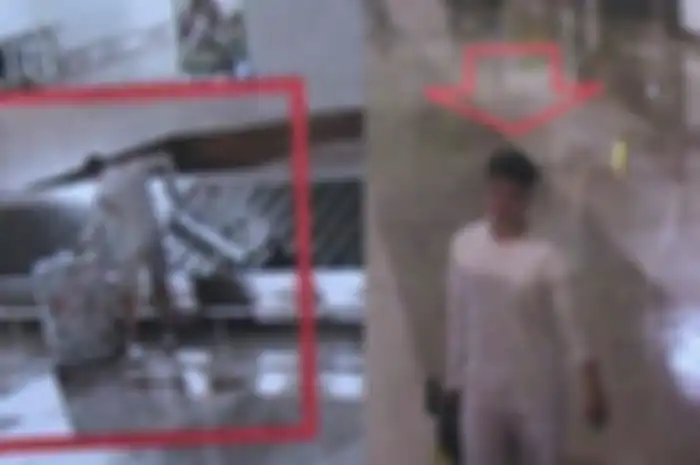 Rekaman CCTV remaja pencuri koper di Bandara 