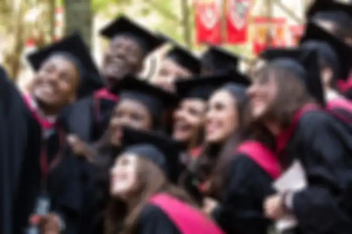 Suasana wisuda Fakultas Hukum Universitas Harvard.