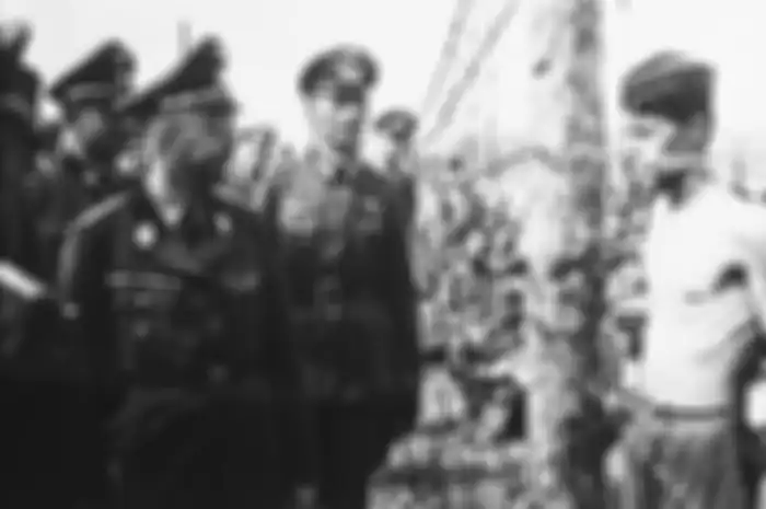 Horace Greasley (kanan) bertemu pimpinan Nazi, Himmler.