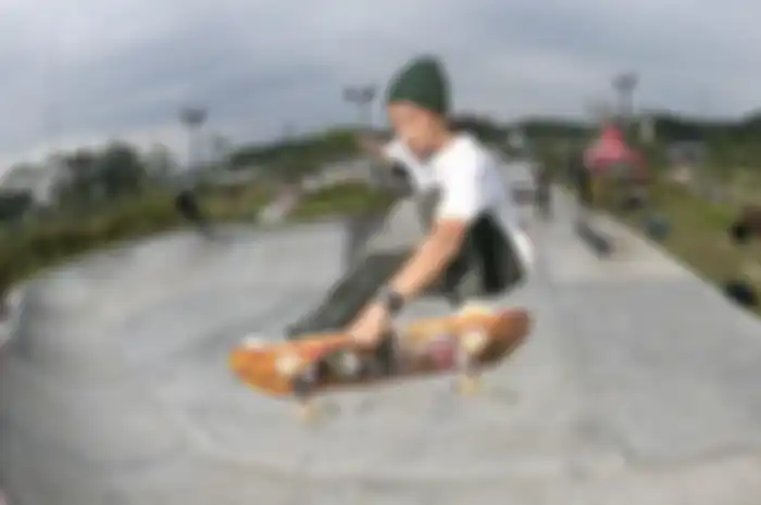 Salah satu pemain skateboard Indonesia berlatih jelang persiapan Asian Games 2018 SD Xtreme Park