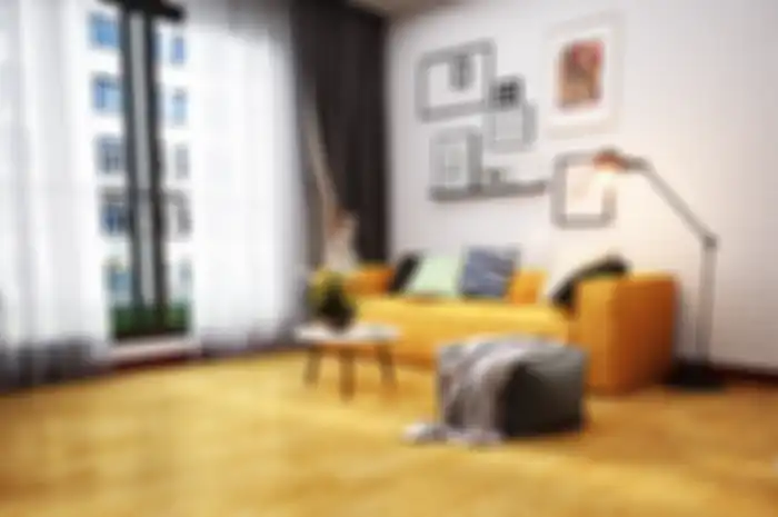 Warna muda lantai kayu memberi kesan modern dan ceria, tidak suram. 