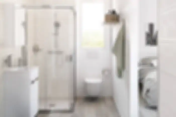 Ilustrasi toilet modern.  