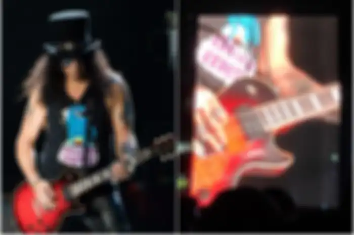 Slash dan kaos death metal lucunya.