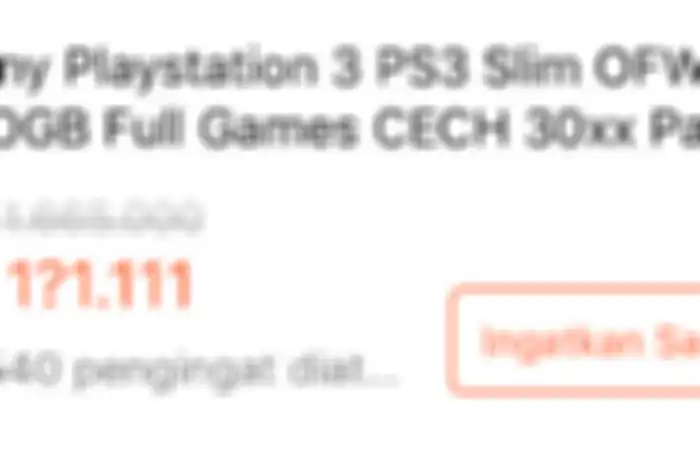 Harbolnas! PS 3 cuma 100 ribuan