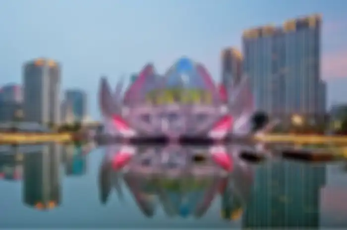 Landmark Baru Kota Wujin Ini  Bentuknya Seperti Bunga Teratai