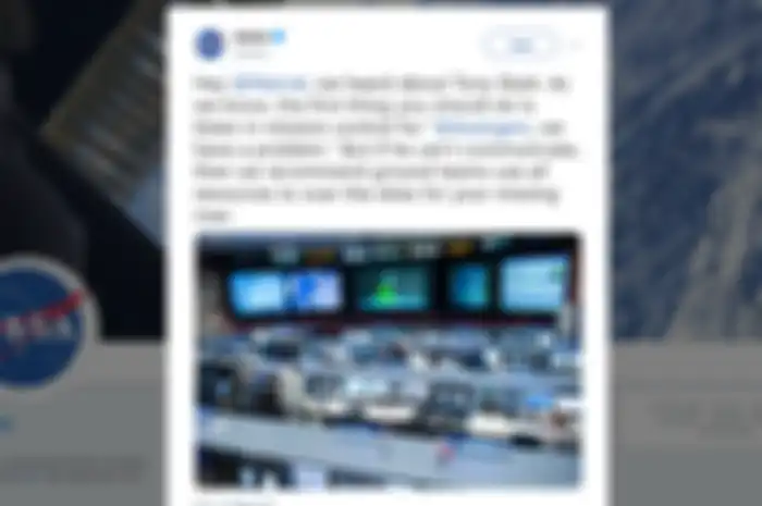 Tweet NASA menanggapi permintaan penggemar MCU