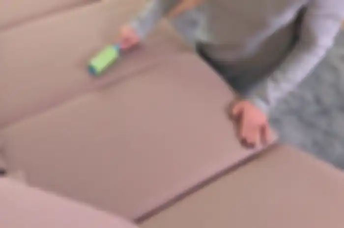 Lint roller bisa membersihkan sofa dan akrpet dalam sekejap.