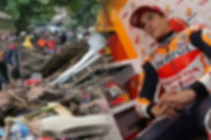 Marc Marquez merespon bencana tsunami Banten