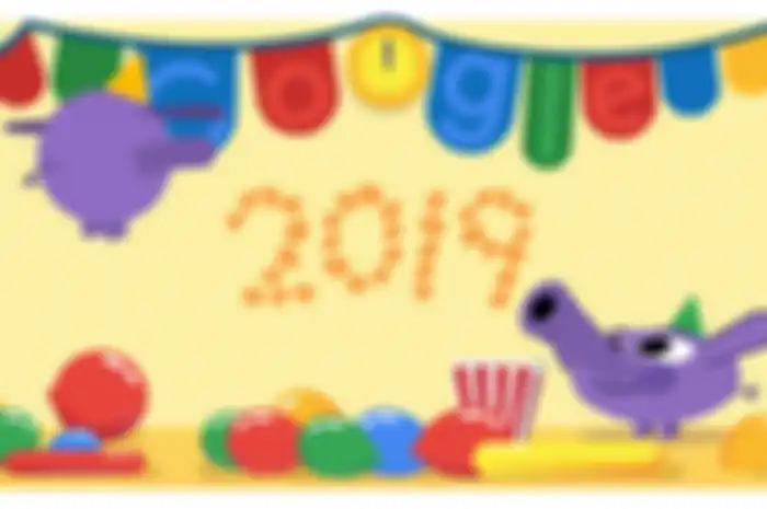 Google doodle tahun baru 2019!