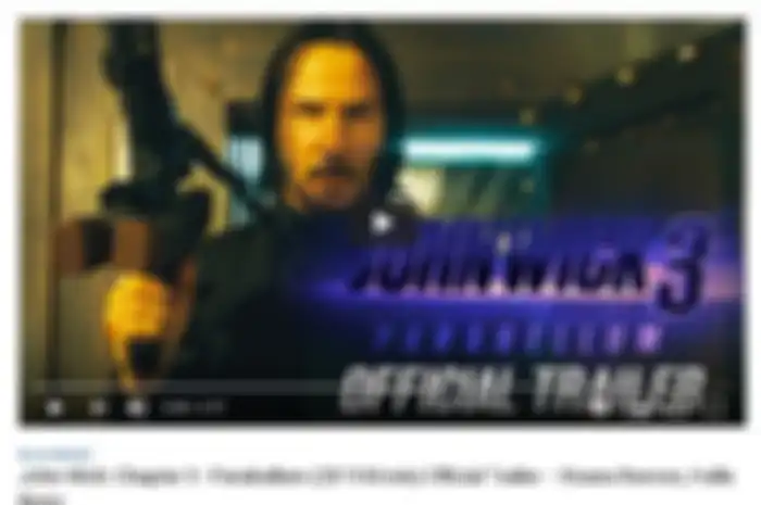 Trailer John Wick 3 di Youtube