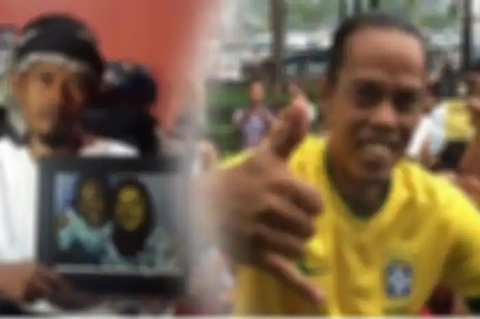 Foto Ronaldikin semasa hidupnya bersama keluarga (Tribun Jabar/Mumu Mujahidin) dan Foto Ronaldikin yang diunggah di Twitter Fabio Cannavaro. 