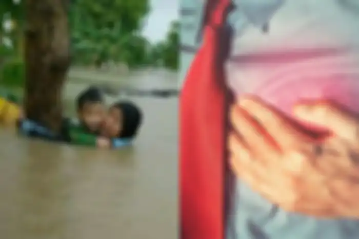 Nurjannah Djalil (70) menyelamatkan cucunya dari banjir meninggal karena serangan jantung.