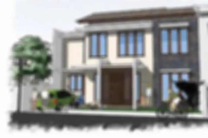 Inspirasi desain rumah di lahan berbentuk tak beraturan seluas 134 m2 