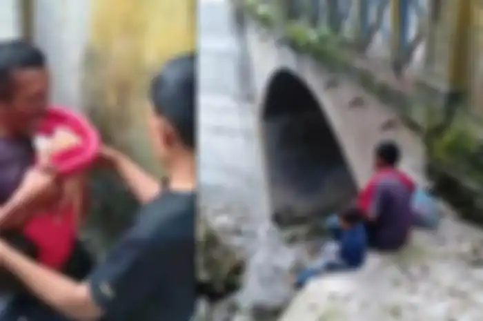 Warga di Siantar mengamankan seorang pria yang hendak bunuh diri dengan membawa anak-anaknya. 