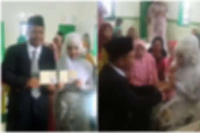 Viral pasangan unik menikah dengan mas kawin es cendol