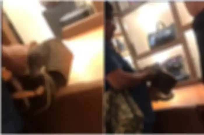 Viral video pria gunting tas bermerek gara-gara dipandang rendah karyawan butik. 