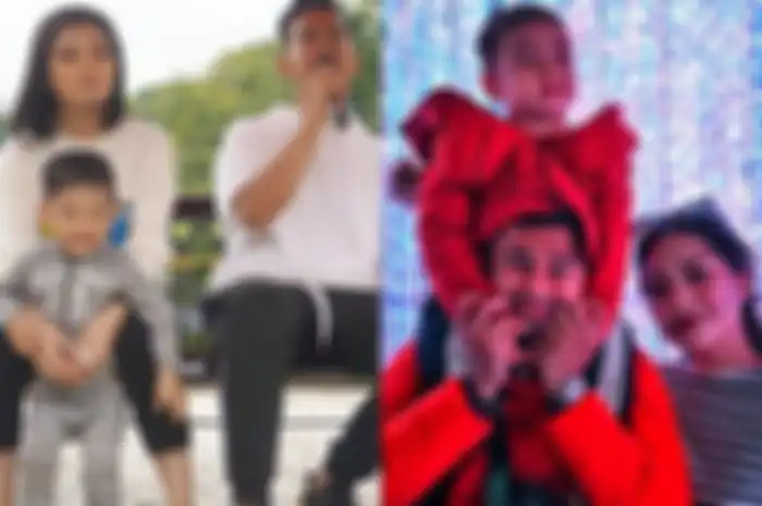 Sama-sama Berpose dengan Becak, Intip Beda Gaya Kompak Keluarga Gibran-Selvi dan Raffi-Nagita