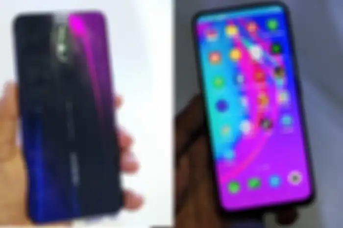 Sisi belakang dan depan OPPO F11 Pro