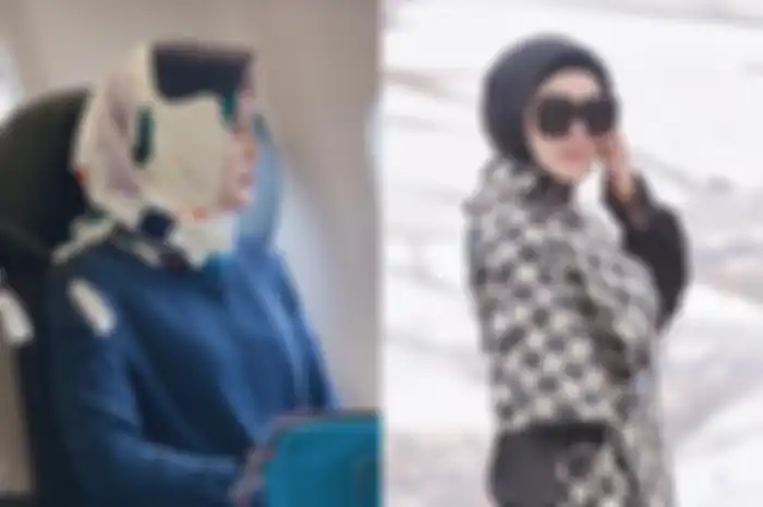 Luna Maya dan Syahrini Saat Mengenakan Hijab