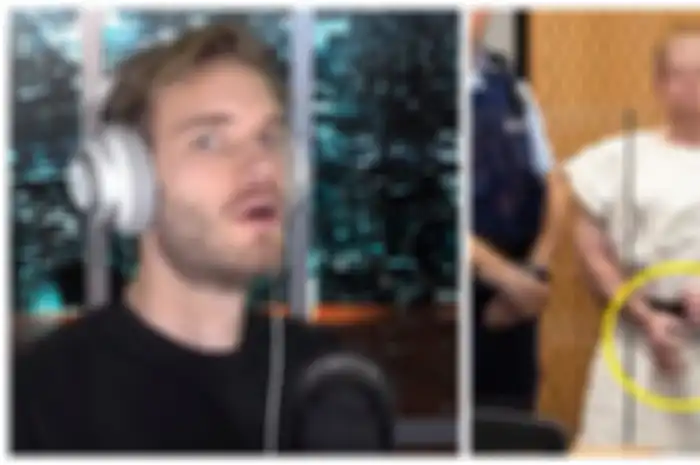 PewDiePie (kiri), Brenton Tarrant (kanan)