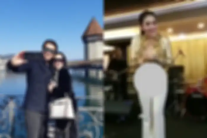Perut buncit Syahrini saat manggung jadi sorotan