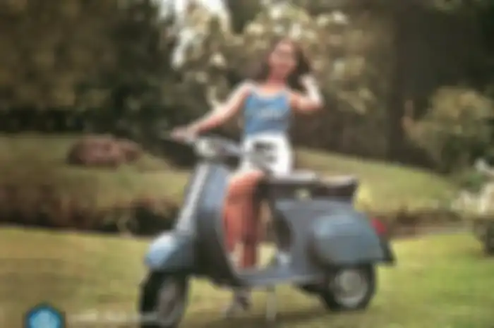 Ilustrasi iklan vespa jadul