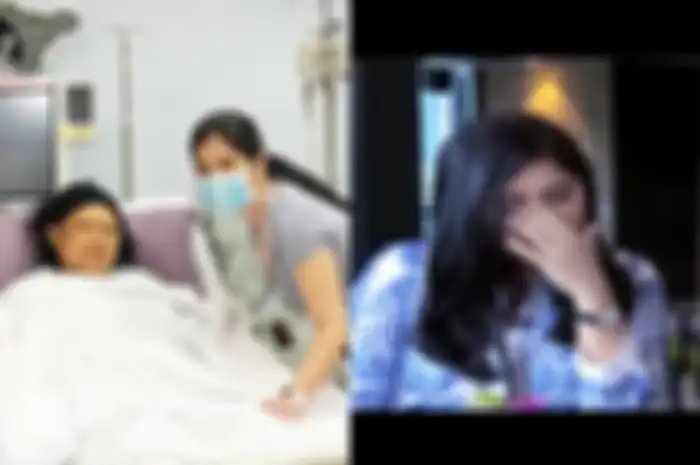 Annisa Pohan tak kuasa menahan tangisnya
