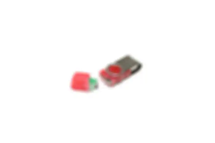 Broken USB flash drive isolated on white background,one usb key that contains a malware software