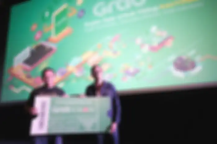 Ongki Kurniawan, Executive Director Grab Indonesia (kiri) dan Ben Mukti, Head of Content BookMyShow Indonesia pada acara Peluncuran Tile Tiket di CGV Grand Indonesia