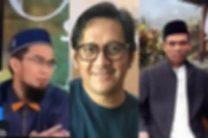 Ustaz Adi Hidayat (kiri) - Andre Taulany (tengah) - Ustaz Abdul Somad (kanan)
