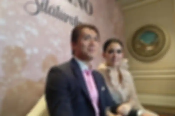 Reino Barack dan Syahrini saat dijumpai di Four Seasons Hotel, Jakarta Selatan, Jumat (3/5/2019).