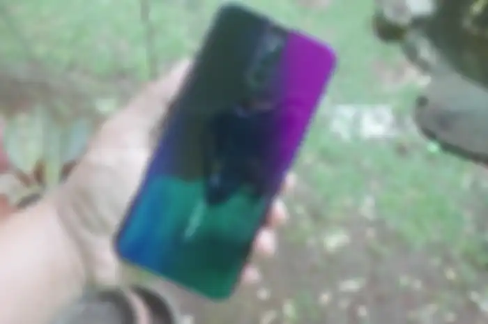 Gradasi warna bodi belakang  Oppo F11 Pro