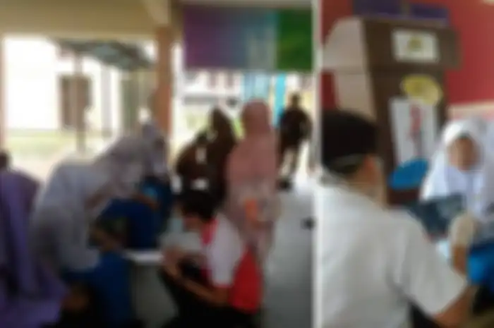 Sejumlah siswa yang jatuh sakit dan terluka akibat ledakan bahan kimia
