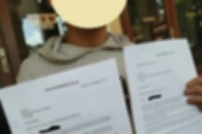 MS (18) beserta surat permohonan maafnya terkait aksi yang dilakukan.