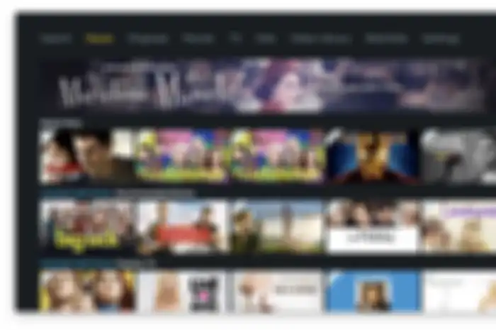 User interface Amazon Prime Video