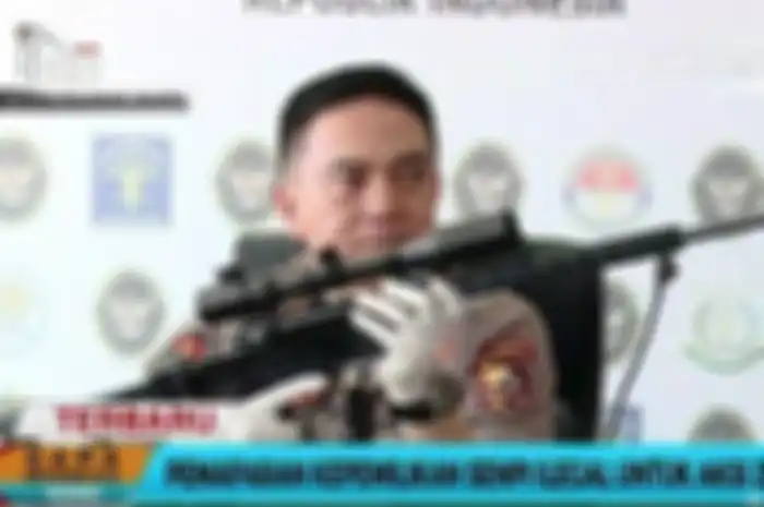 Senjata api yang diduga akan digunakan pelaku penembakan (Youtube Kompas TV)