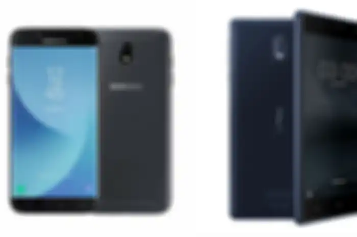 Kolase Samsung J7 Pro (kiri) dan Nokia 3 (Kanan)