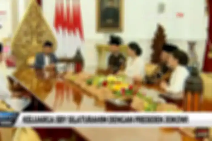 AHY dan Ibas saat kunjungi Presiden Jokowi di Istana Merdeka, Rabu (5/6/2019).
