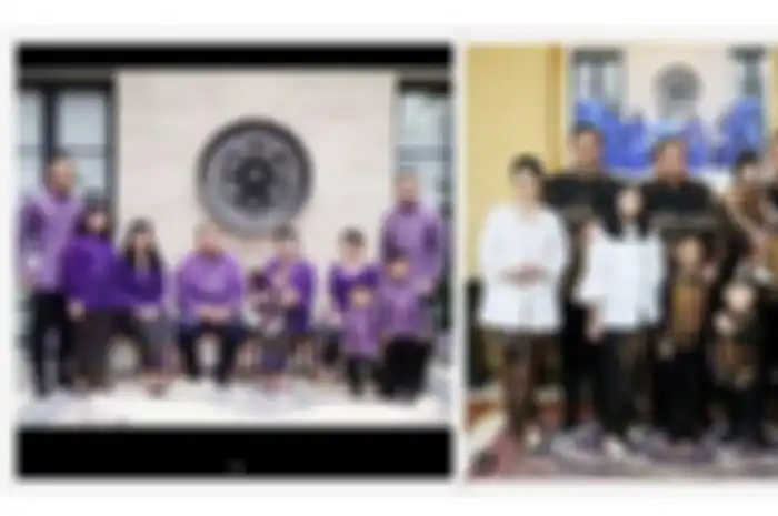 Foto keluarga SBY saat lebaran 2019 dan tahun kemarin.